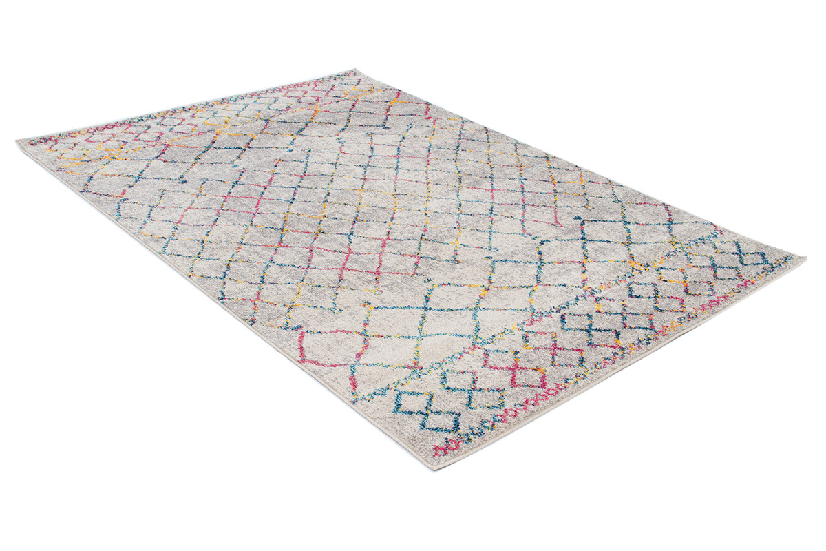 Tappeto in stile berbero grigio e multicolore 160 x 230 cm CIELO