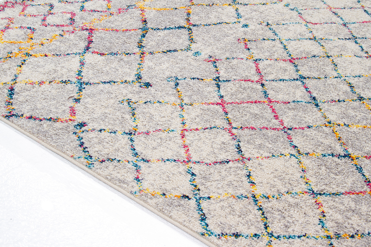 Tappeto in stile berbero grigio e multicolore 160 x 230 cm CIELO