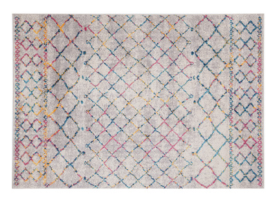 Tappeto in stile berbero grigio e multicolore 200 x 300 cm CIELO