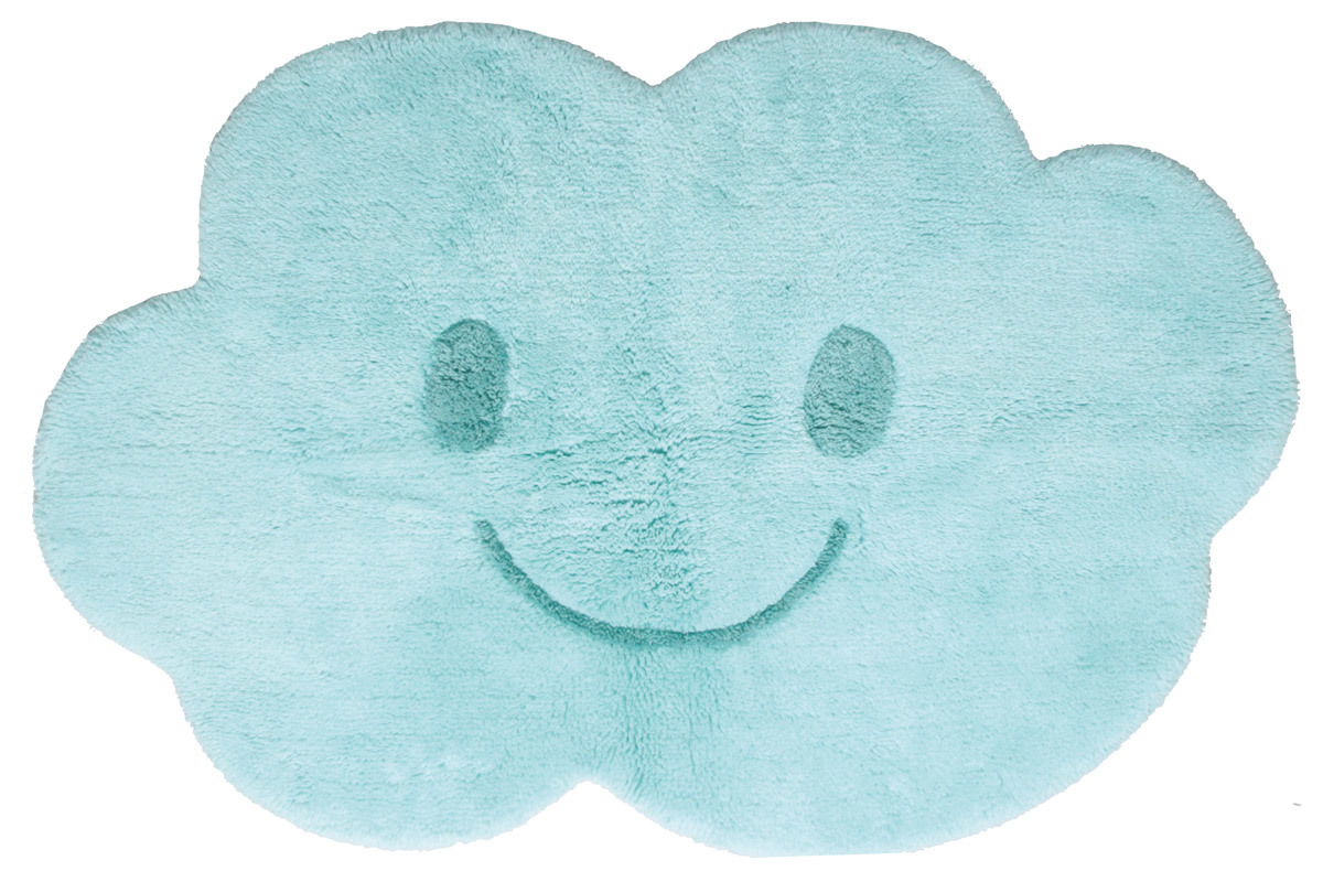 Tappeto infanzia in cotone blu 75x115 cm NIMBUS