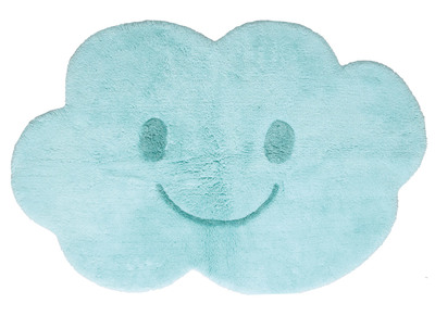 Tappeto infanzia in cotone blu 75x115 cm NIMBUS - Tappeto infanzia in cotone blu 75x115 cm NIMBUS