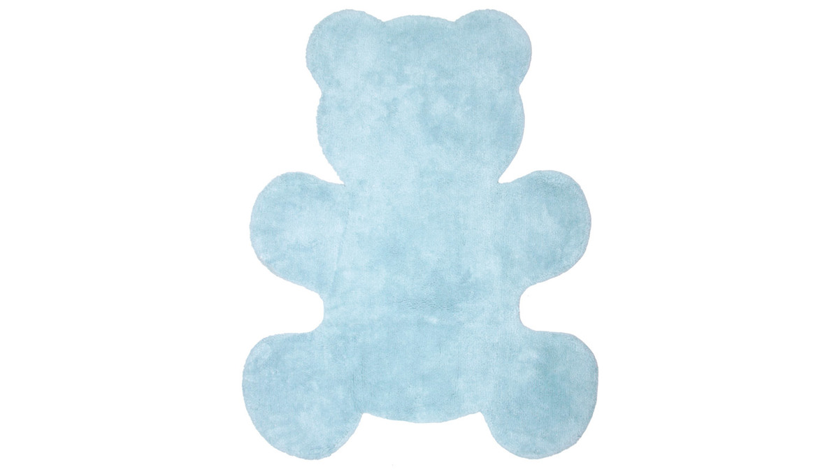 Tappeto infanzia in cotone blu 80x100 cm TEDDY