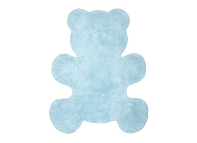 Tappeto infanzia in cotone blu 80x100 cm TEDDY