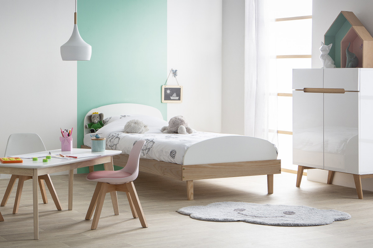 Tappeto infanzia in cotone rosa 75x115 cm NIMBUS