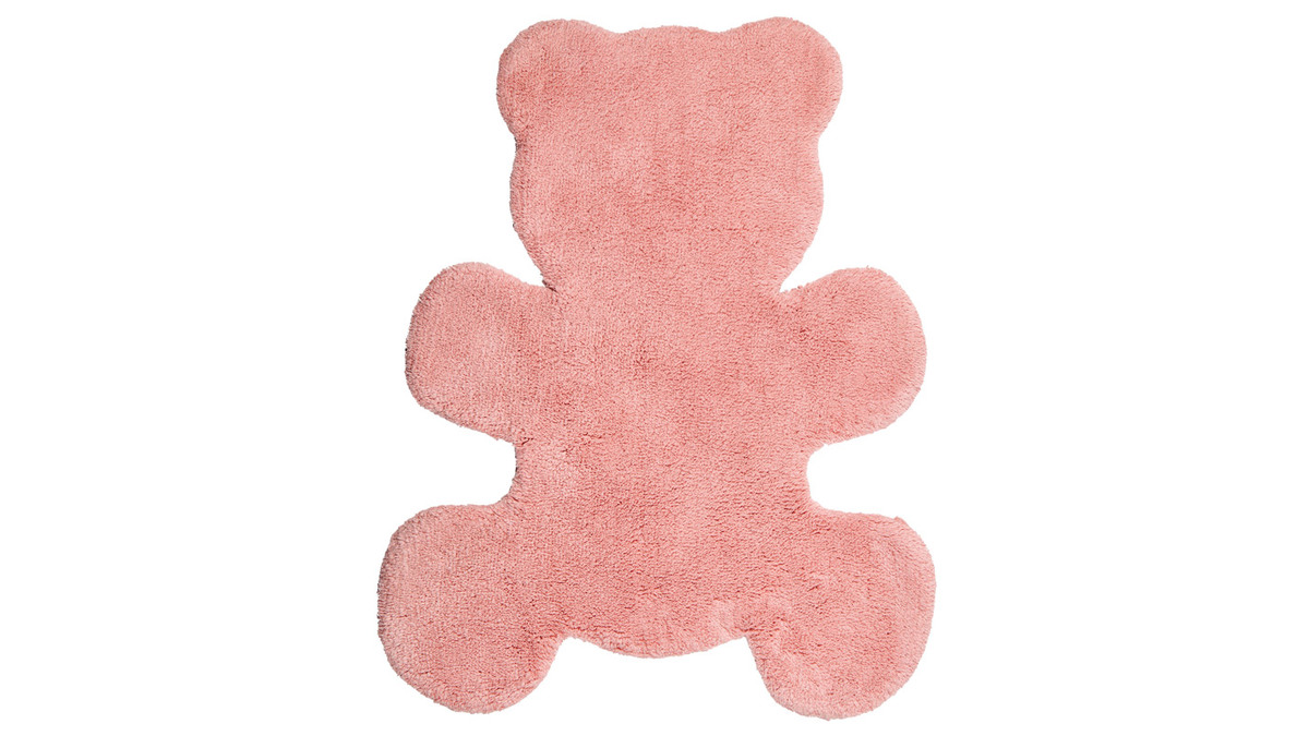 Tappeto infanzia in cotone rosa 80x100 cm TEDDY