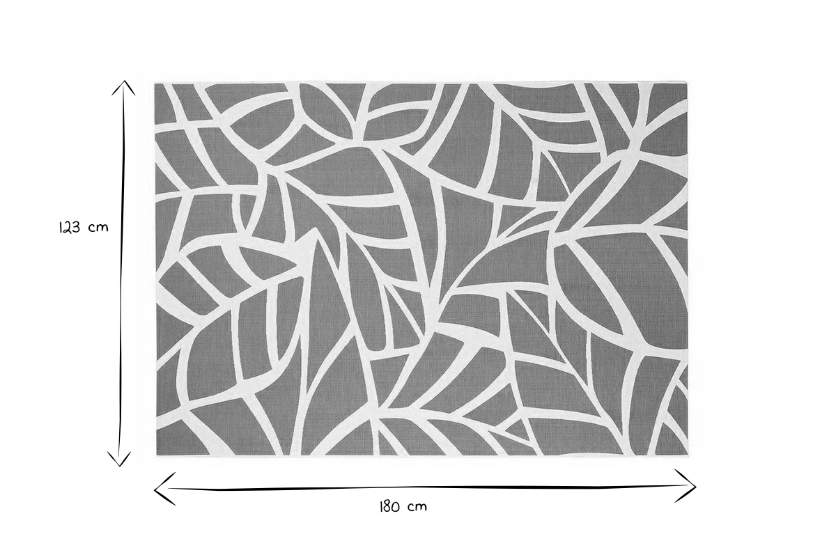 Tappeto interno esterno bianco crema e verde 123 x 180 cm GARANCE