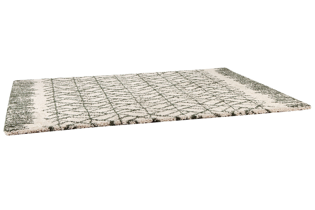 Tappeto moderno beige e cachi 160 x 230 cm PALMERAIE