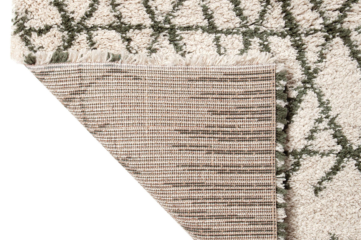 Tappeto moderno beige e cachi 160 x 230 cm PALMERAIE