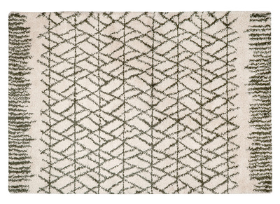 Tappeto moderno beige e cachi 160 x 230 cm PALMERAIE