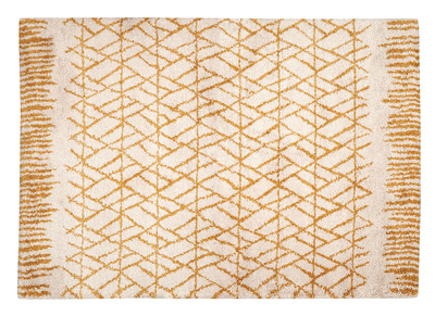 Tappeto moderno beige e giallo 160 x 230 cm PALMERAIE