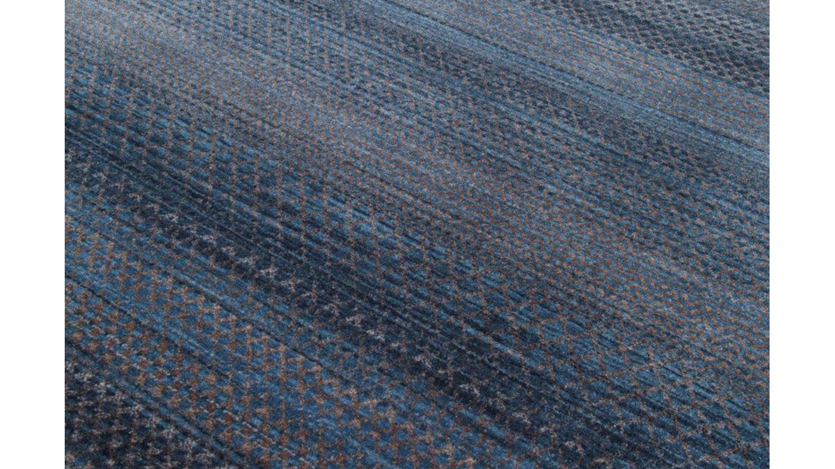 Tappeto moderno con motivi blu 160 x 230 cm INDIGO