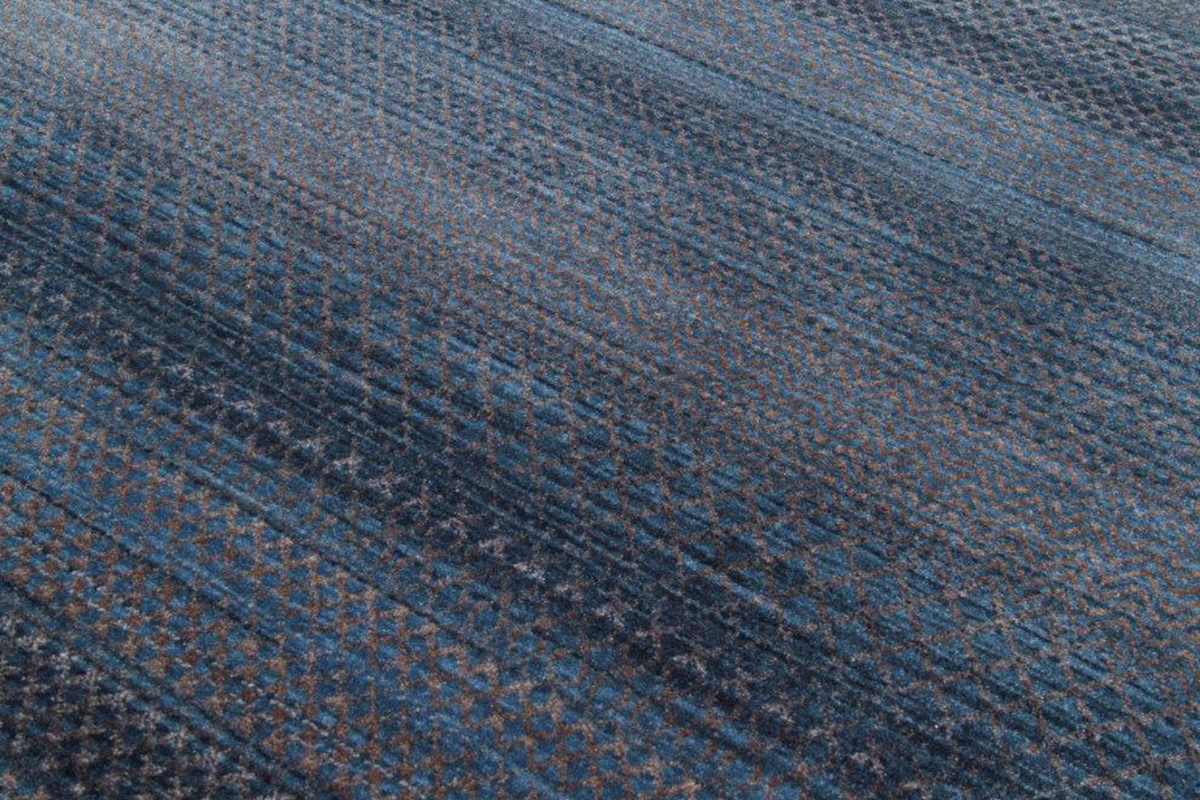 Tappeto moderno con motivi blu 160 x 230 cm INDIGO