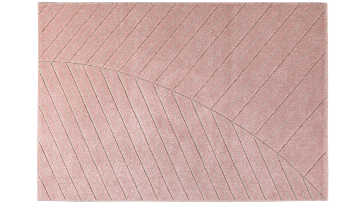 Tappeto moderno rosa 160 x 230 cm PALM