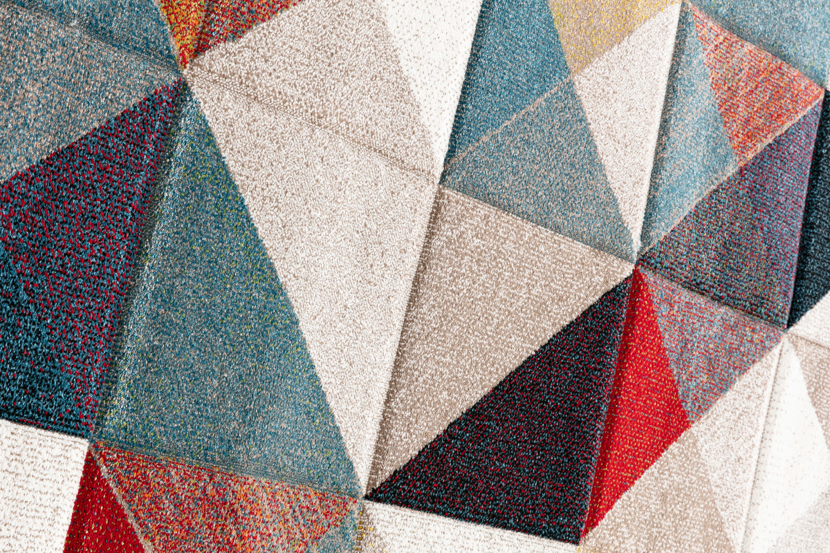 Tappeto motivi grafici multicolore 160 x 230 cm CHROMA