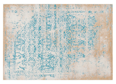 Tappeto motivo astratto écru e blu 160 x 230 cm AZUR
