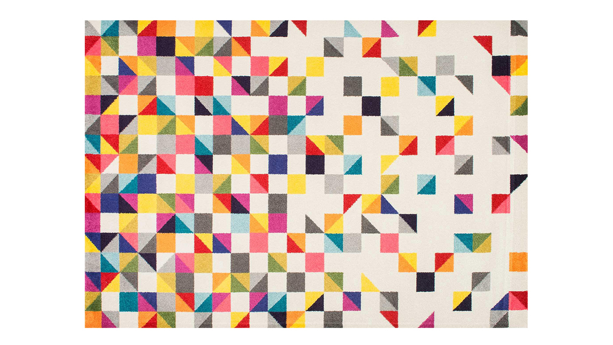 Tappeto motivo grafico multicolore 160 x 230 cm RUBIKS