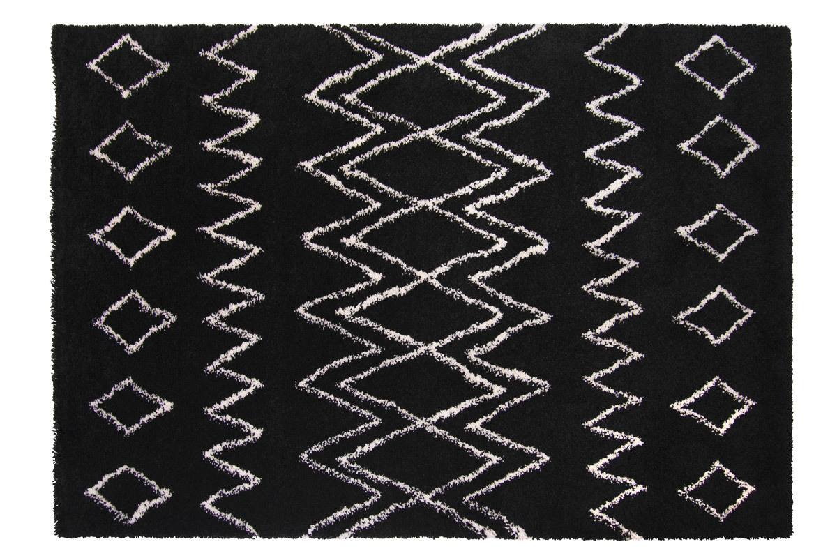 Tappeto Nero e avorio 160x230 AZETTA