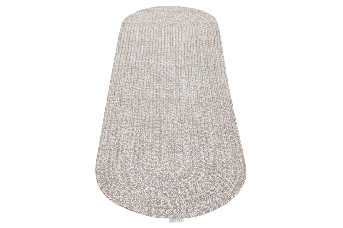 Tappeto ovale chin beige e cru 120 x 60 cm HEATHER