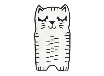 Tappeto per bambini forma di gatto in cotone 80x150 cm CHARLI - Tappeto per bambini forma di gatto in cotone 80x150 cm CHARLI