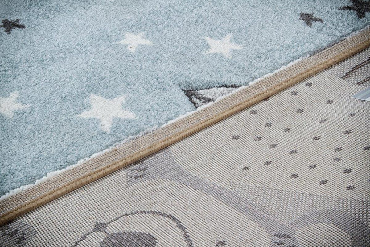 Tappeto per bambini motivo blu e grigio 100x150 cm TITI