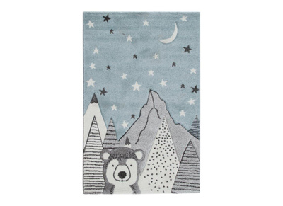 Tappeto per bambini motivo blu e grigio 100x150 cm TITI - Tappeto per bambini motivo blu e grigio 100x150 cm TITI