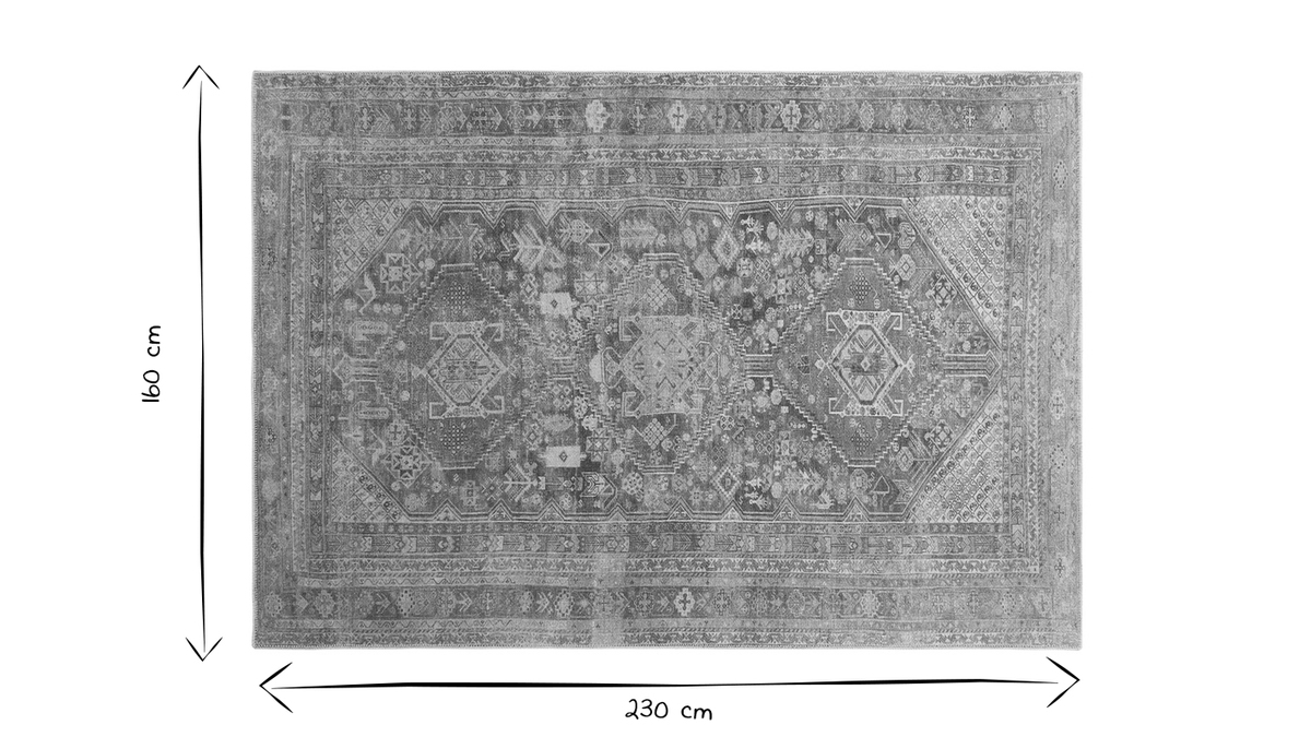 Tappeto persiano a motivi 160 x 230 cm BAHA