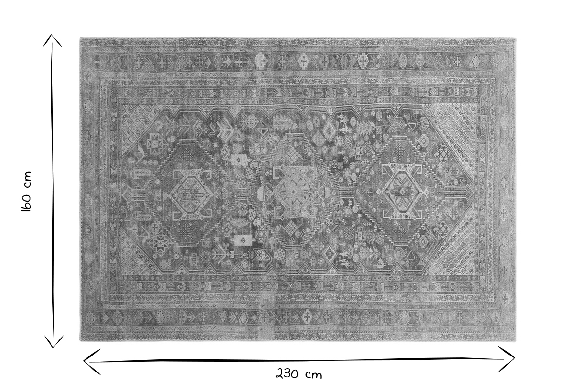 Tappeto persiano a motivi 160 x 230 cm BAHA
