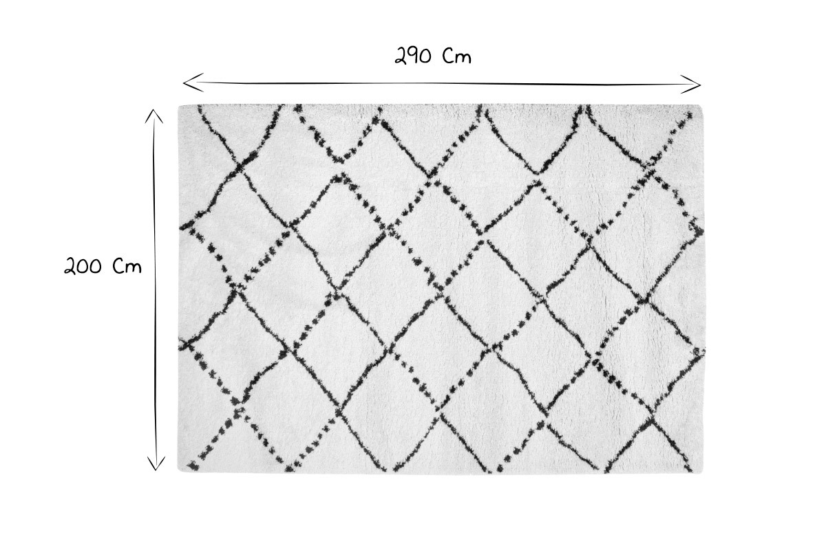 Tappeto polipropilene beige 200 x 290 cm BERBERE
