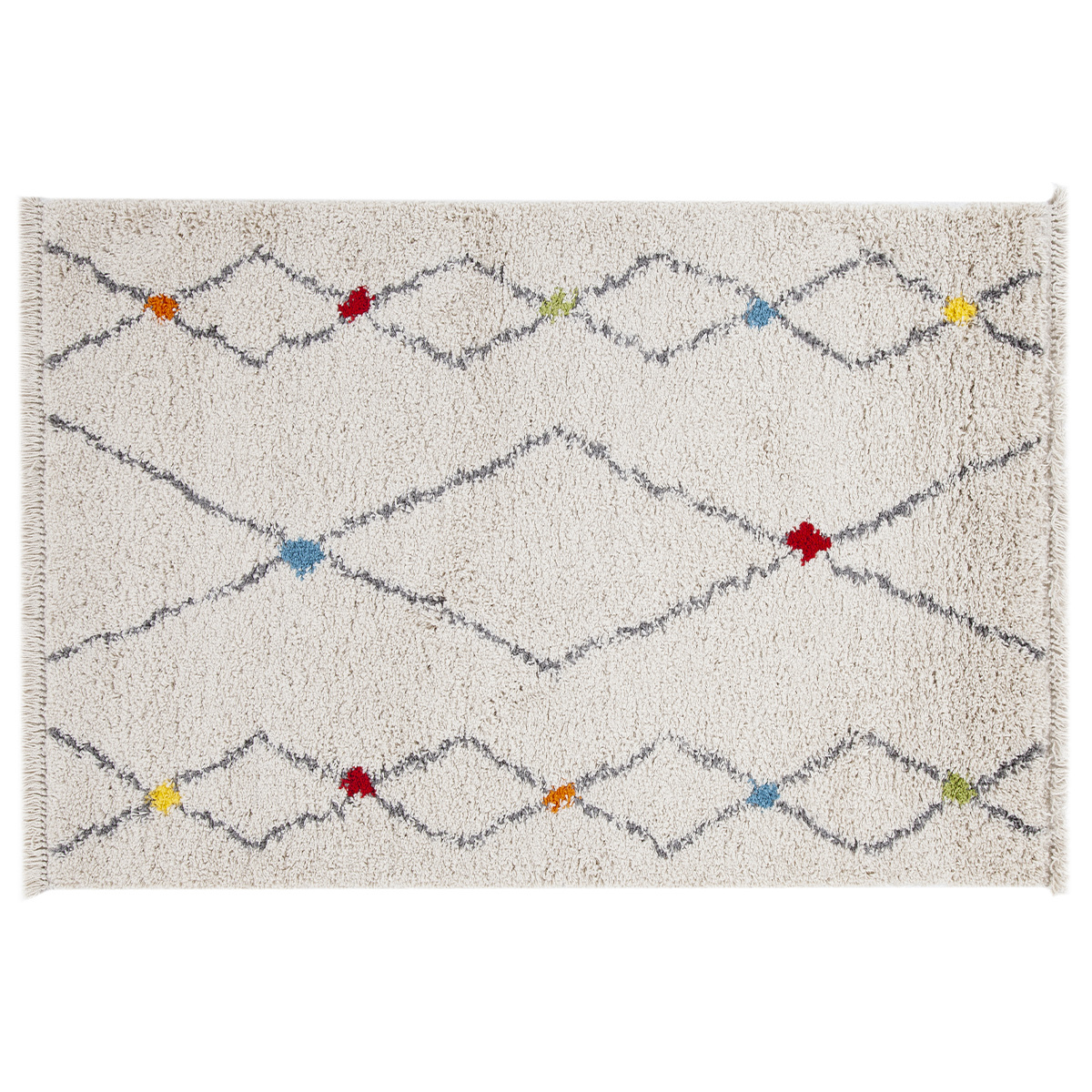 Tappeto rettangolare a motivi losanghe 60 x 120 cm LIO