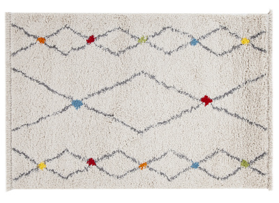 Tappeto rettangolare a motivi losanghe 60 x 120 cm LIO