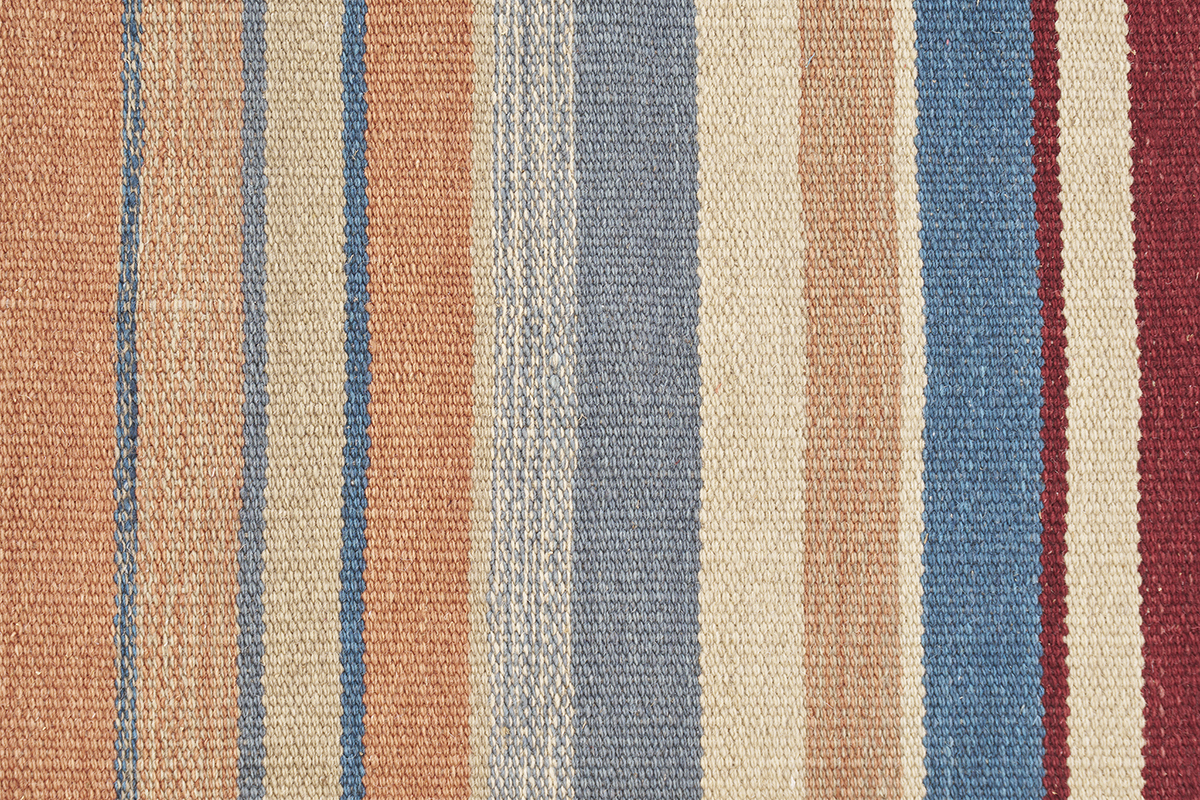 Tappeto rettangolare a righe multicolore in cotone 60 x 120 cm SUPLA