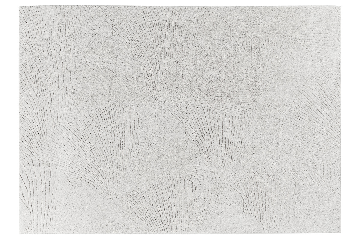 Tappeto rettangolare avorio con motivi, dimensioni 160 x 230 cm, vista dall'alto