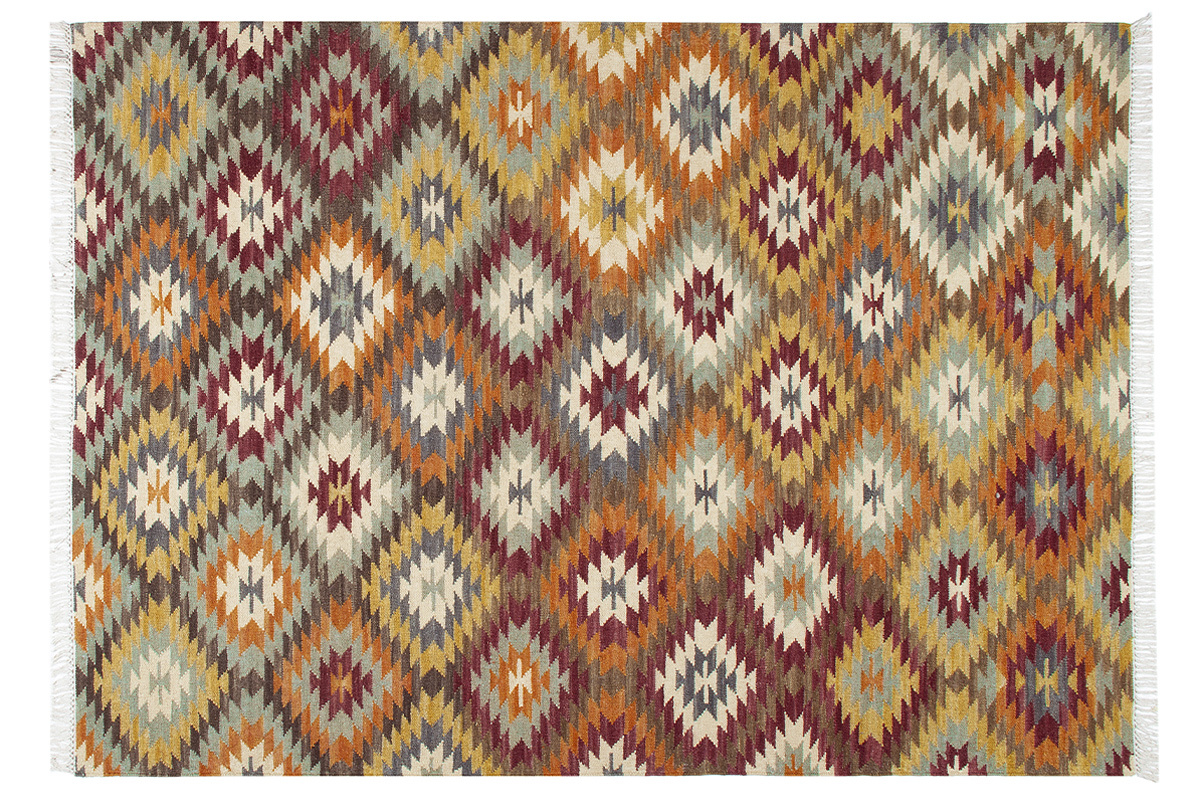 Tappeto berbero multicolore IZMIR 160x230 cm, motivi a losanghe.