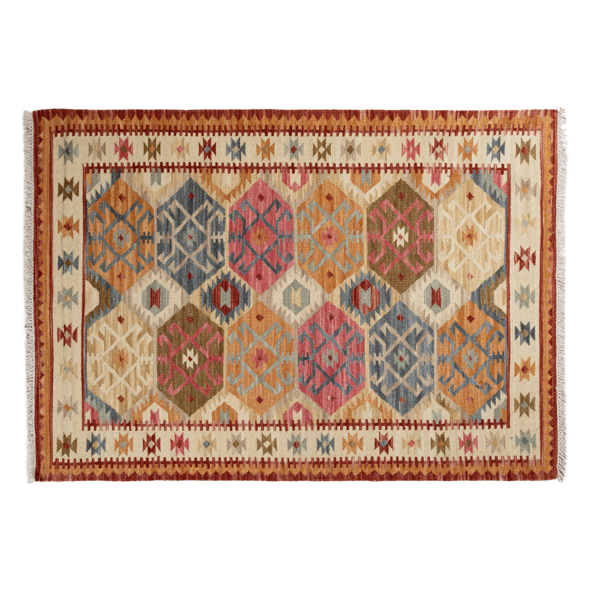 Tappeto rettangolare berbero multicolore 160 x 230 cm MOHA
