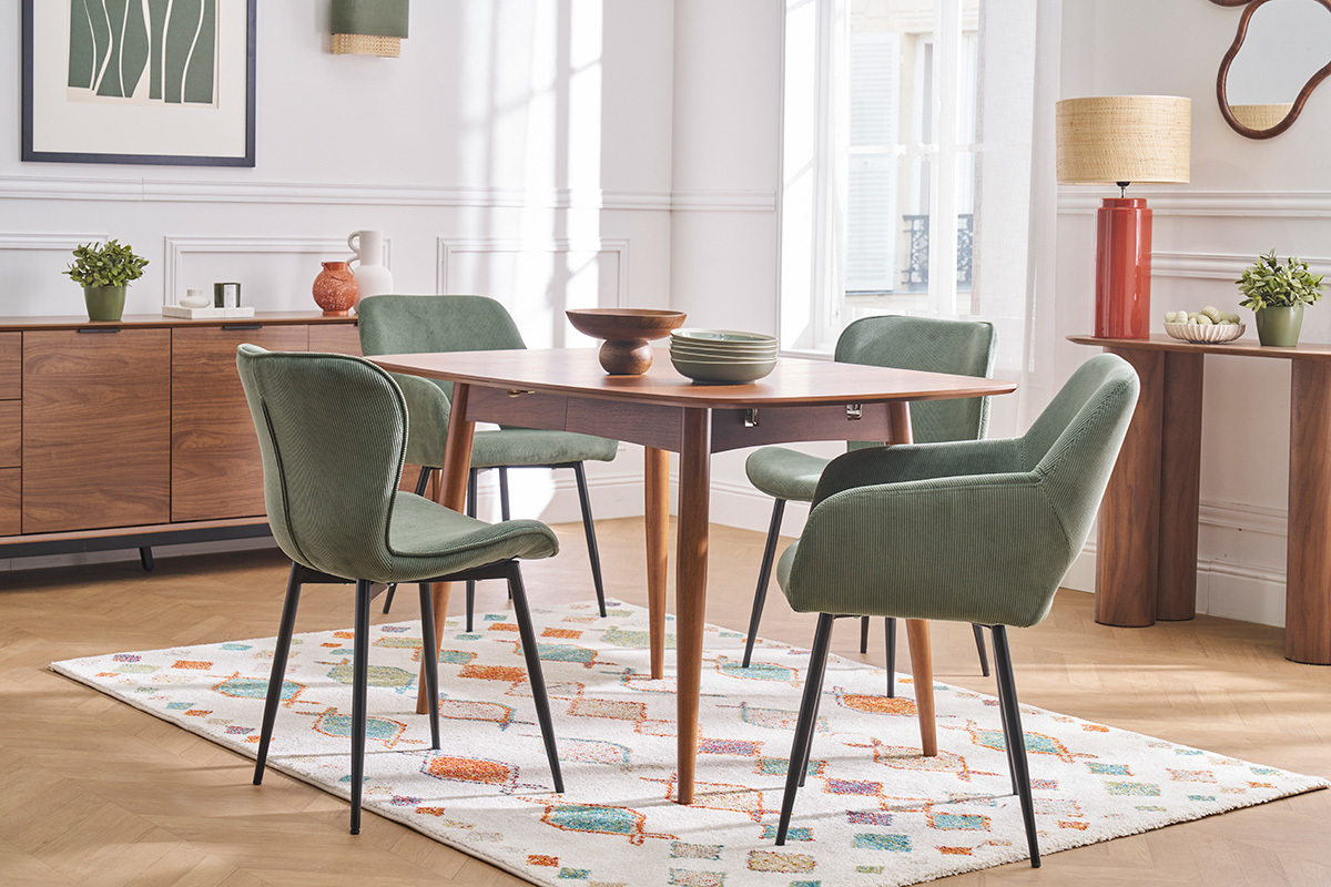 Tappeto rettangolare di ispirazione berbera beige con motivo multicolore 160 x 230 cm NAMI