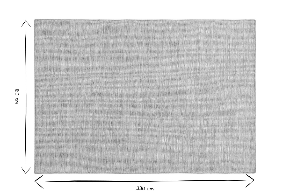 Tappeto rettangolare in lana e cotone 160 x 230 cm SIMBEL