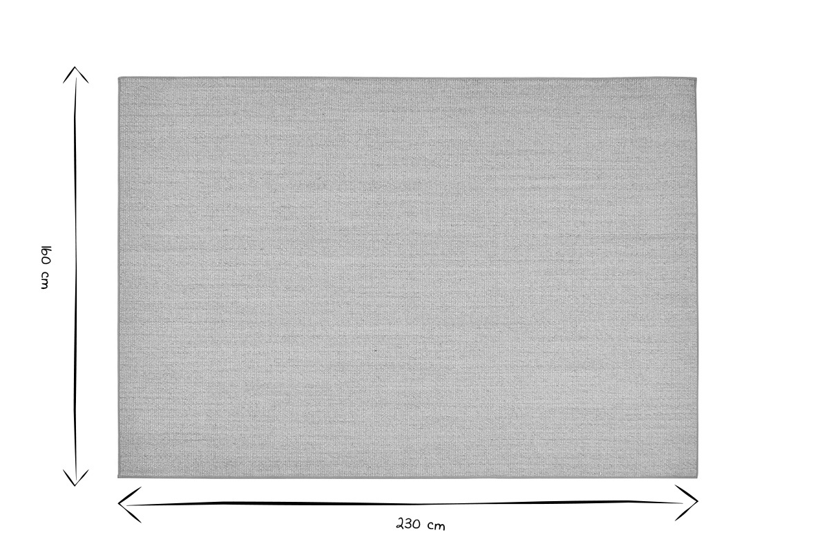 Tappeto rettangolare in sisal e juta 160 x 230 cm JOTA