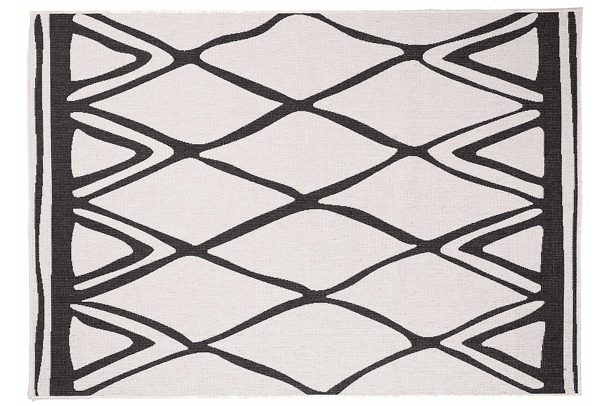 Tappeto reversibile interno esterno bianco e  nero 160 x 230 cm ROCCA
