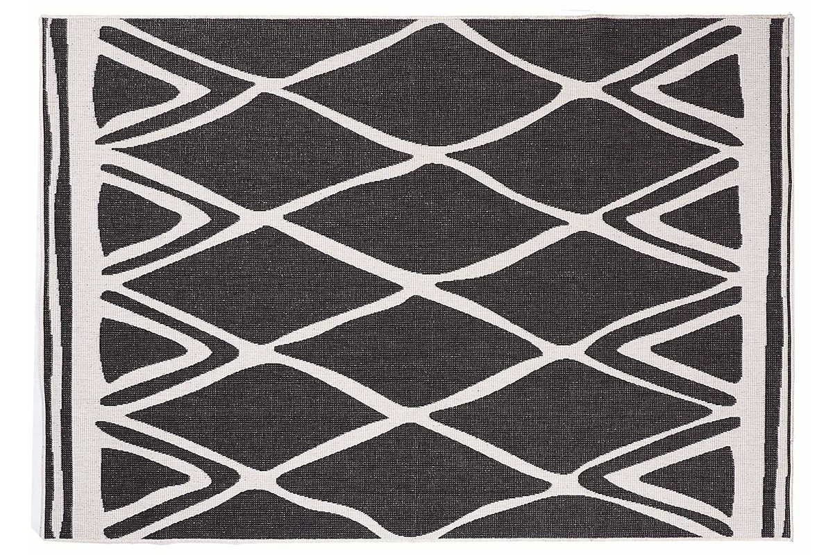 Tappeto reversibile interno esterno bianco e  nero 160 x 230 cm ROCCA