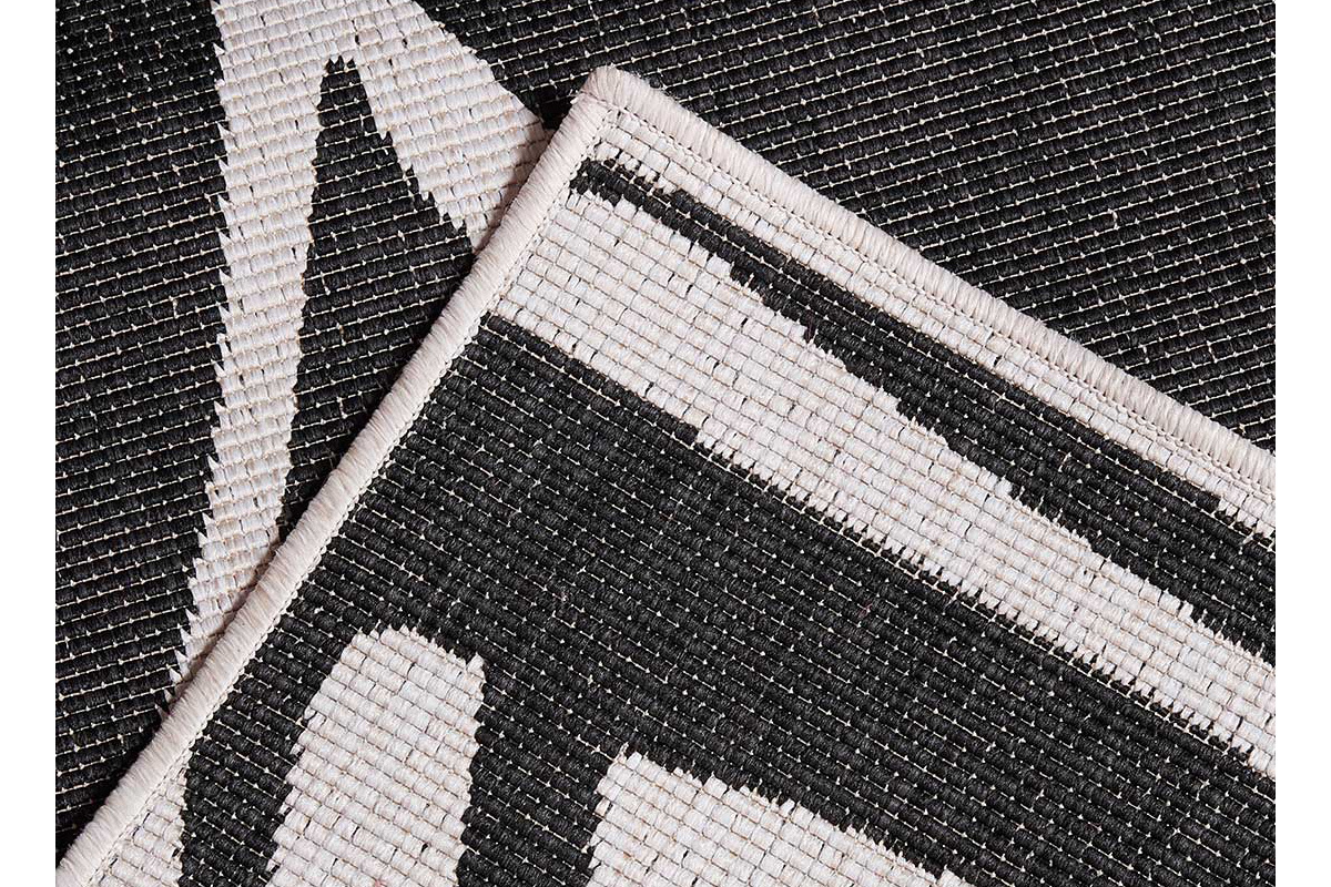 Tappeto reversibile interno esterno bianco e  nero 160 x 230 cm ROCCA