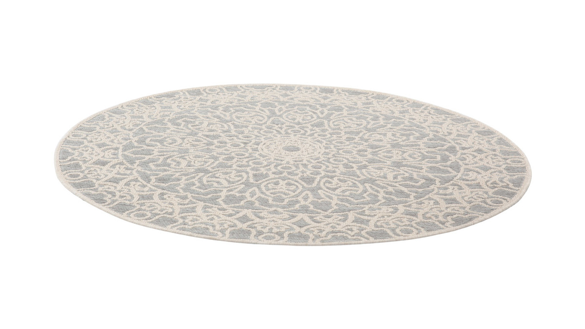 Tappeto rotondo grigio perla 160 cm MOZAIC