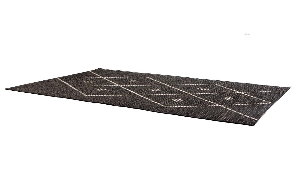 Tappeto / Scendiletto per interno ed esterno nero e bianco 60 x 110 cm ASMA