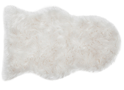 Tappeto scendiletto simil pelliccia bianco 60 x 90 cm MEGEVE