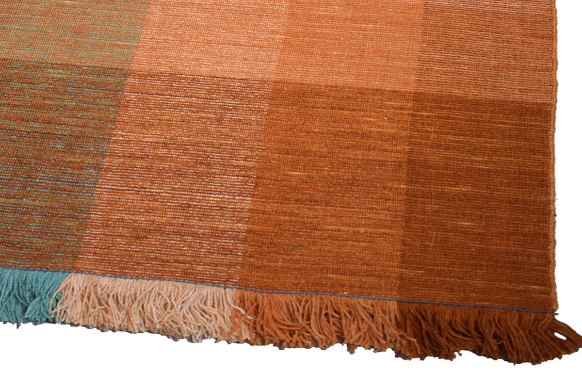 Tappeto tessuto a mano blu e arancione 160 x 230 cm MARLEY