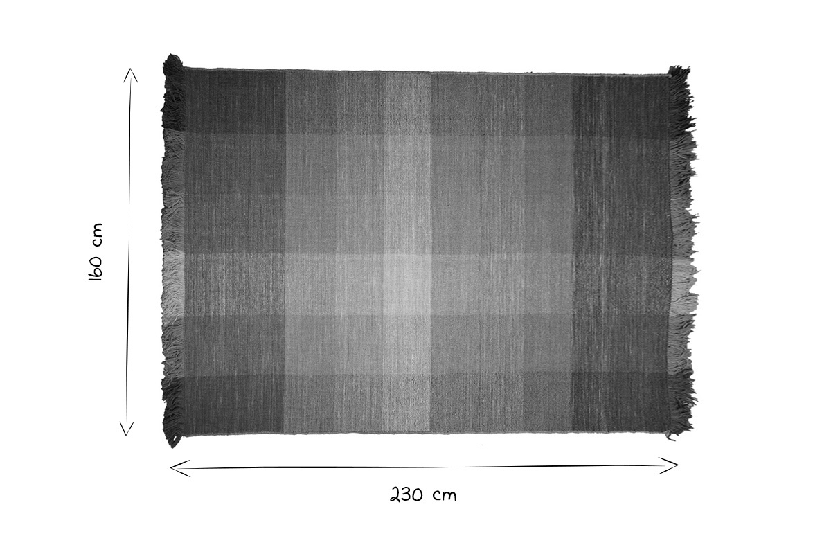 Tappeto tessuto a mano blu e arancione 160 x 230 cm MARLEY