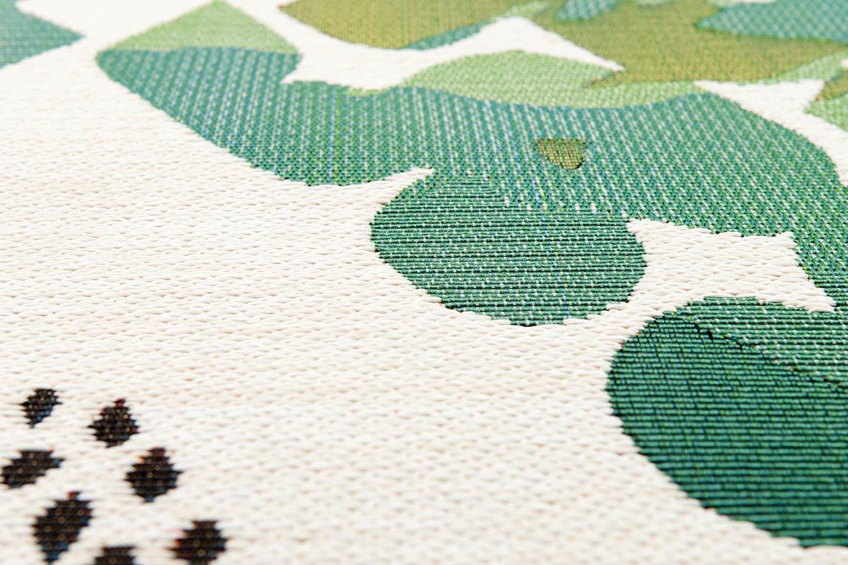 Tappeto verde smeraldo in polipropilene, misura 120x170 cm, modello PALMYRE