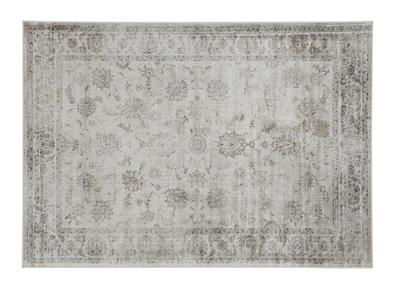 Tappeto vintage in viscosa con motivi grigio 160 x 230 cm RYAD
