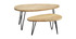 Tavolini a scomparsa in legno massello di mango e metallo (set di 2) VIBES
