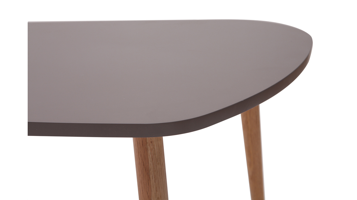Tavolini bassi design grigi chiari e legno naturale ARTIK