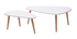 Tavolini bassi estraibili scandinavi bianchi e leno chiaro (set di 2) ARTIK
